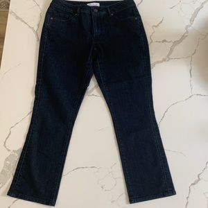 Ann Taylor Loft curvy kick crop denim jean